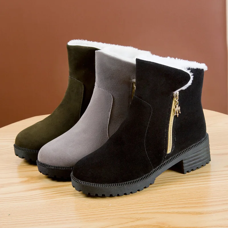 Женские ботинки зимняя обувь женские теплые на платформе botas mujer коллекция 2019