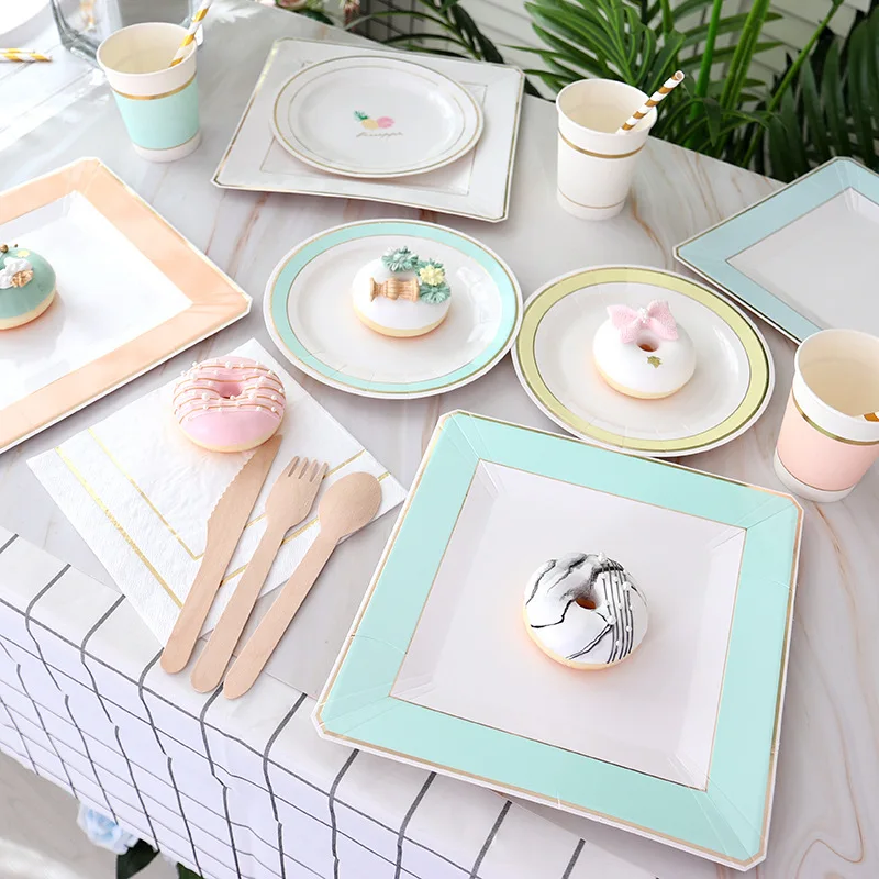 

Hawaiian Party Decorations Disposable Birthday Tableware Palm Leaves Luau Flamingo Summer Tropical Party Decoration Ballons