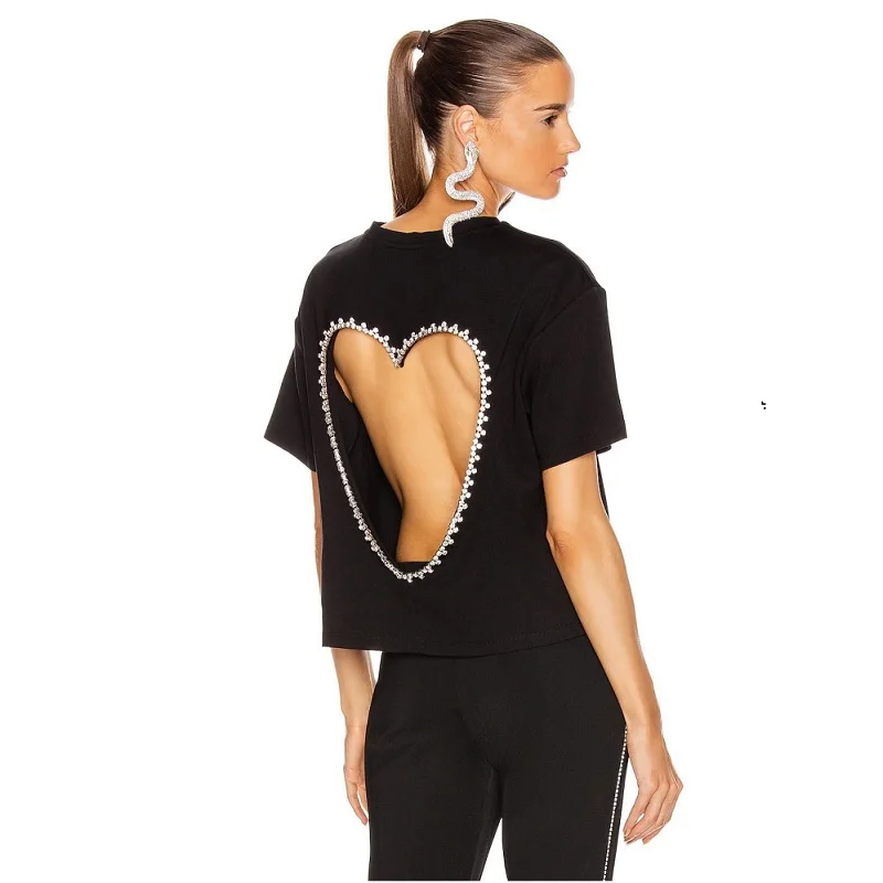 Кроп-топ свободный с коротким рукавом |