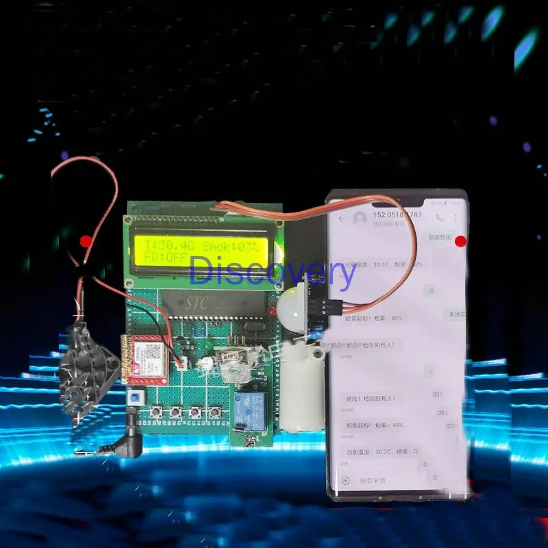 

51 MCU GSM противопожарная и кражная система, удаленная сигнализация, дизайнерский комплект для готовых деталей, можно настроить отверстия