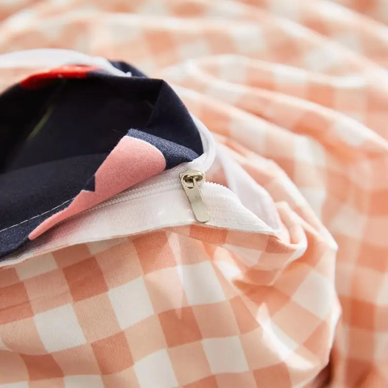 

Pastoral Black Bedding Sets,200x230 Duvet Cover Set With pillowcase 220x240 Quilt Cover ,Flower Pattern King Size Blanket set