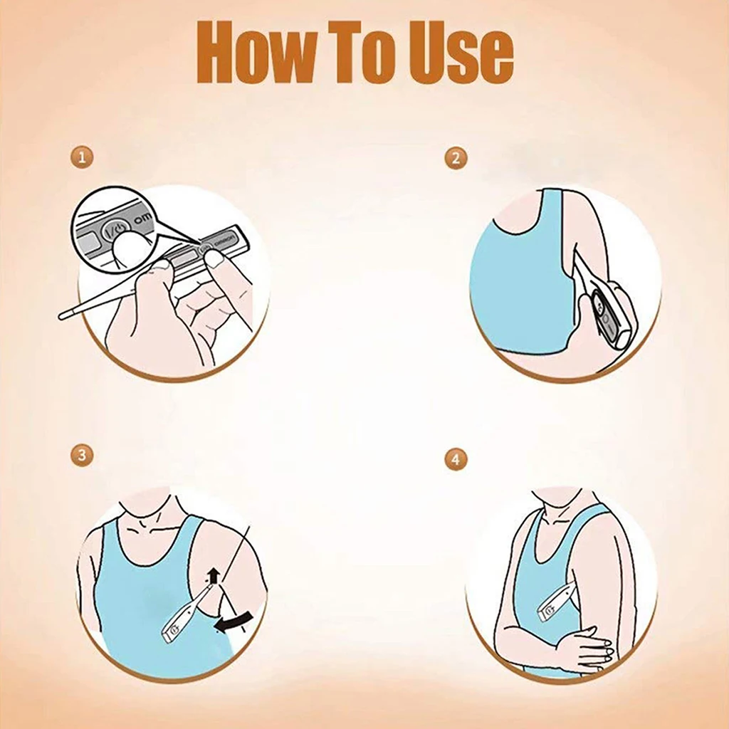 Цифровой светодиодный термометр с мягкой головкой оповещение о лихорадке