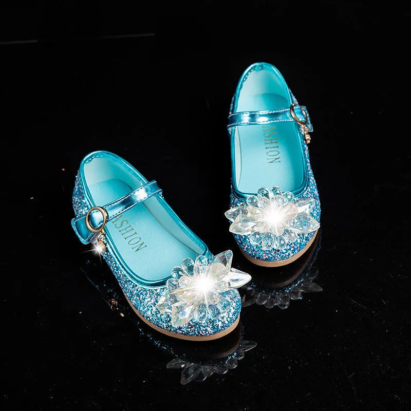 

Crystal Girls Shoes Pearls Princess Shoes Costume Tweed Baby Kids Children Mary Janes Shoes Plaid Bead Toddlers Spring Autumn