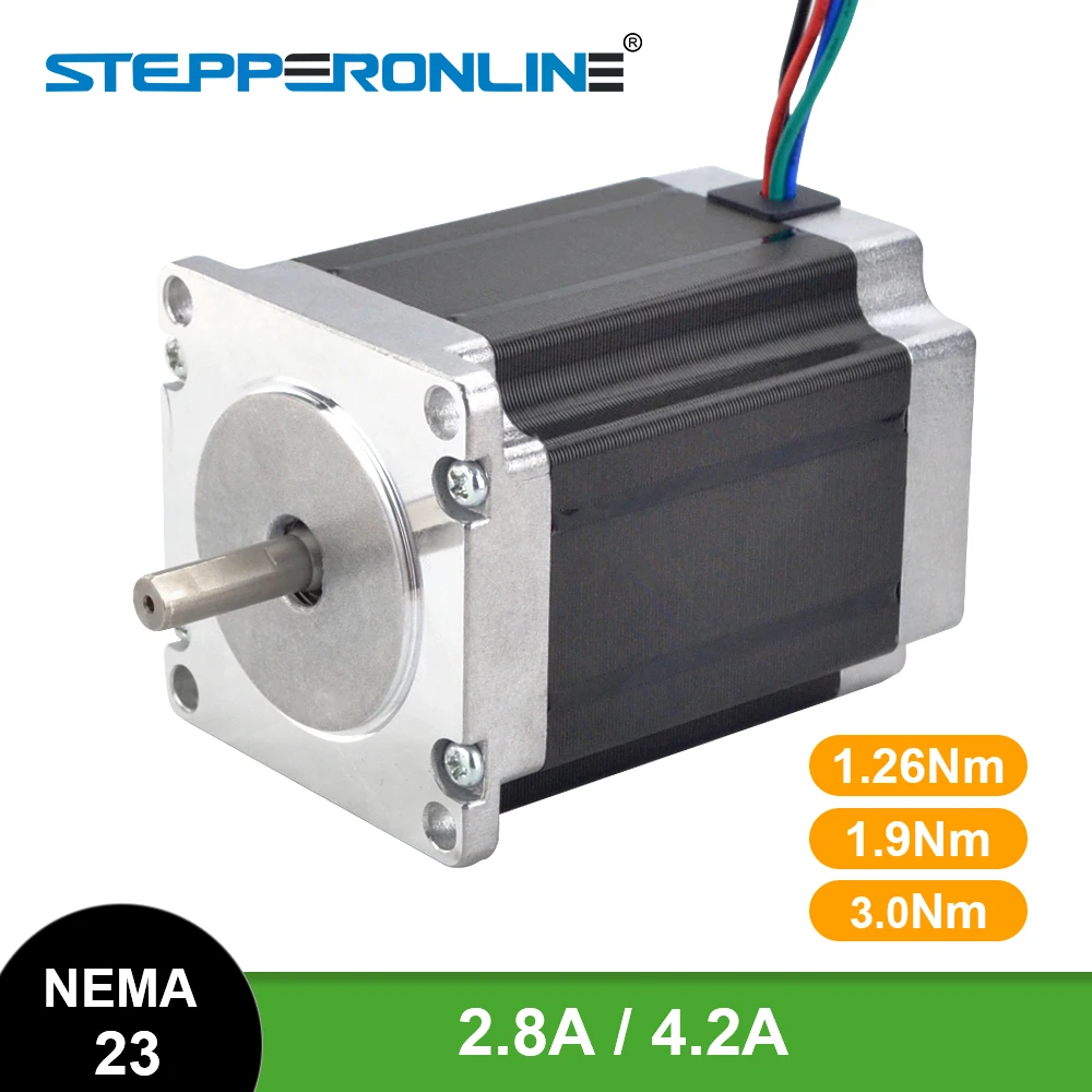 Шаговый электродвигатель Nema 23 3нм/1 9 нм/1 26 нм 4 выводной 2 8 а/4 А 57 для 3D принтера