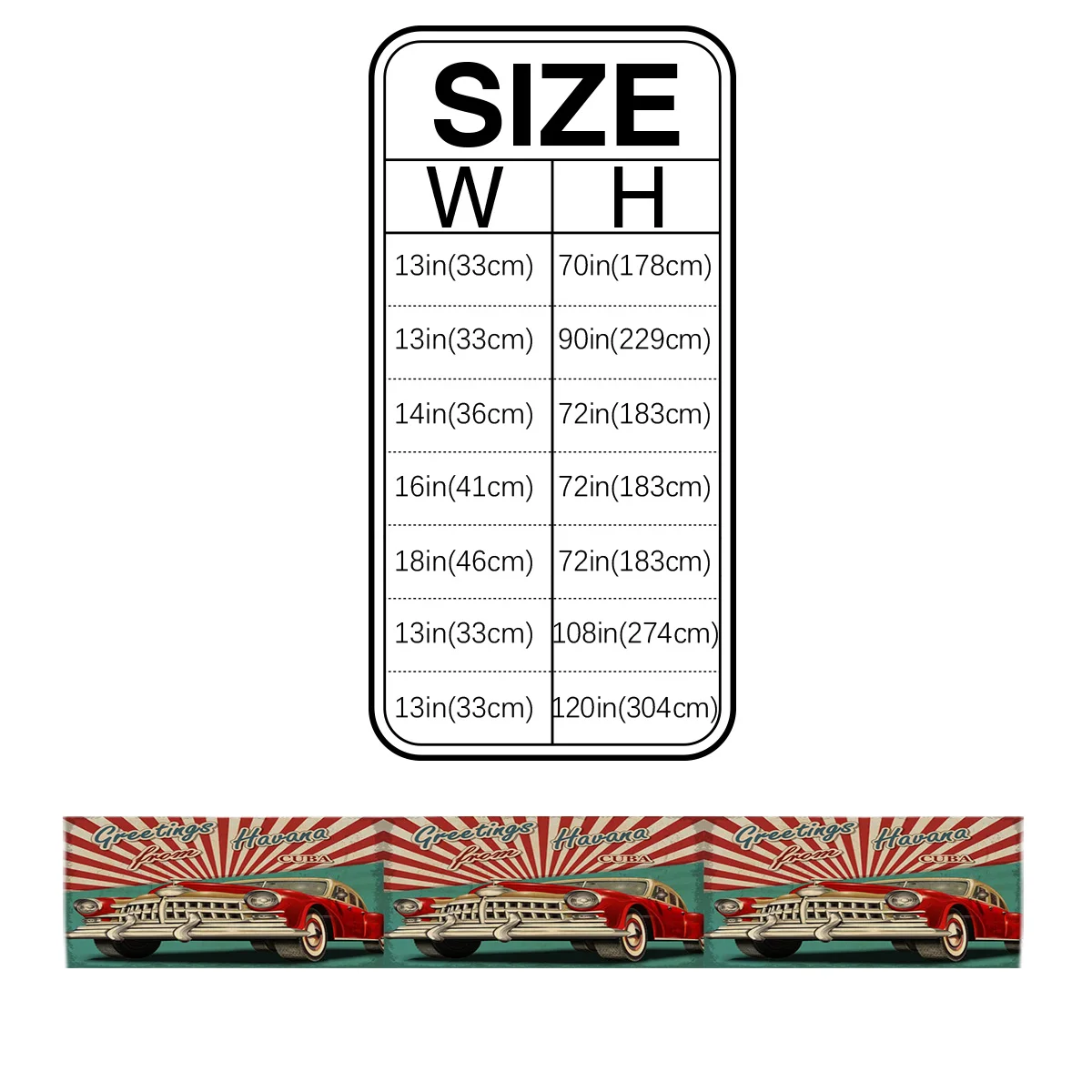 Красный автомобиль Ретро Настольная дорожка современный Вечерние обеденный