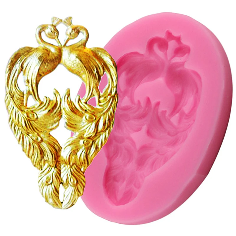Sugarcraft Павлин силиконовая форма помадка форма для украшения торта инструменты форма для шоколадной мастики