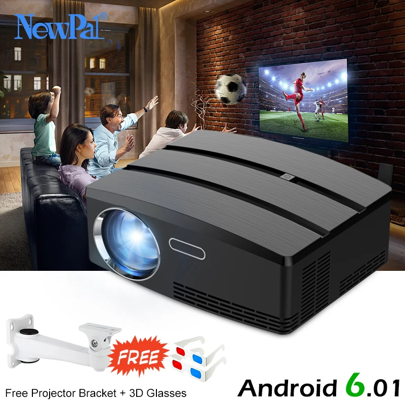 Мини проектор домашний кинотеатр Android Wifi 3D HD светодиодный с HDMI USB VGA AV порт зазор