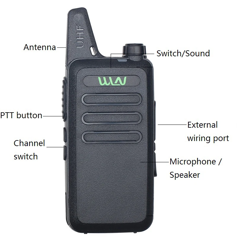 1/2/3/4/5/6PCS Mini Walkie Talkie WLN KD-C1 Kids Two Way Radio Station UHF CB Ham Radio Transceiver USB Charging Stable Signal