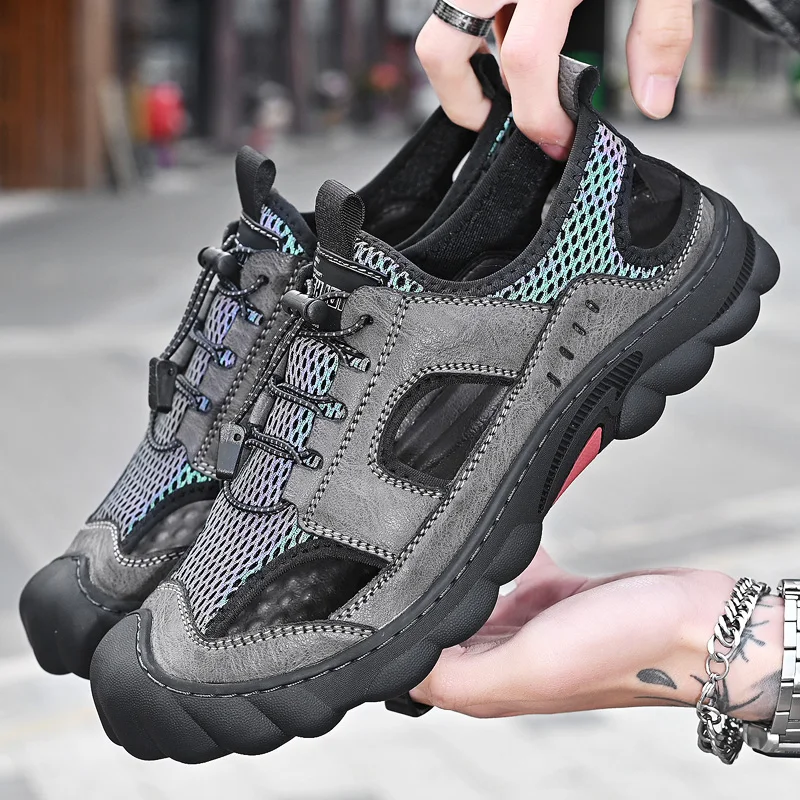 

Summer Hollow Man Shoes Sandals Beach Shoes Sandalias Mens Casual Shoes Outdoor Breathable Zapatillas Hombre Scarpe Uomo