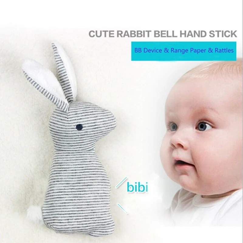 Rabbit Baby Plush Toys BB Bunny Rattle Infant Ring Bell Crib Sound Cute Animal Bebe Newborn Toy Infant Baby Rattle Toys I0352