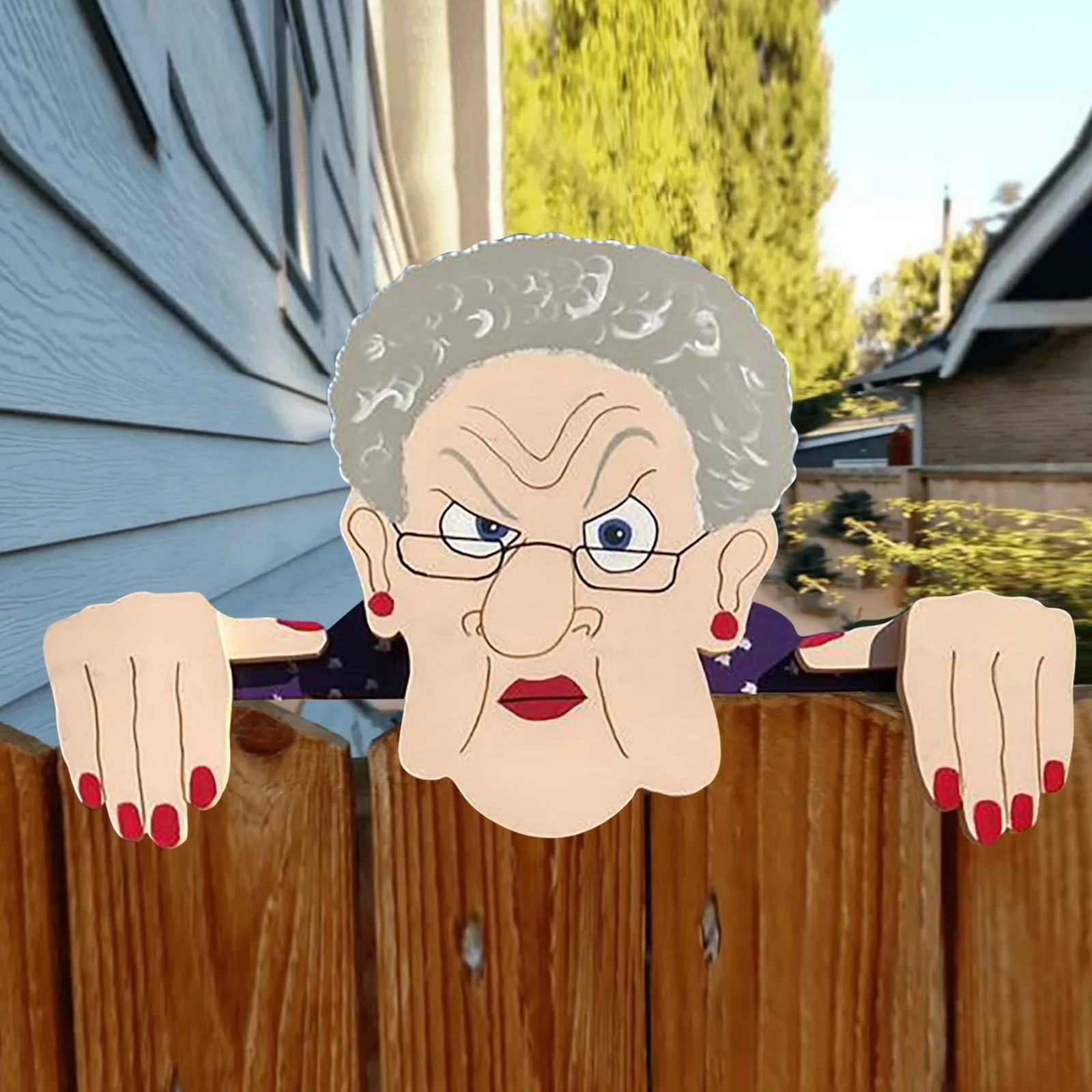 Иллюстрация сада украшение забора злый старик и леди искусство ферма для двора