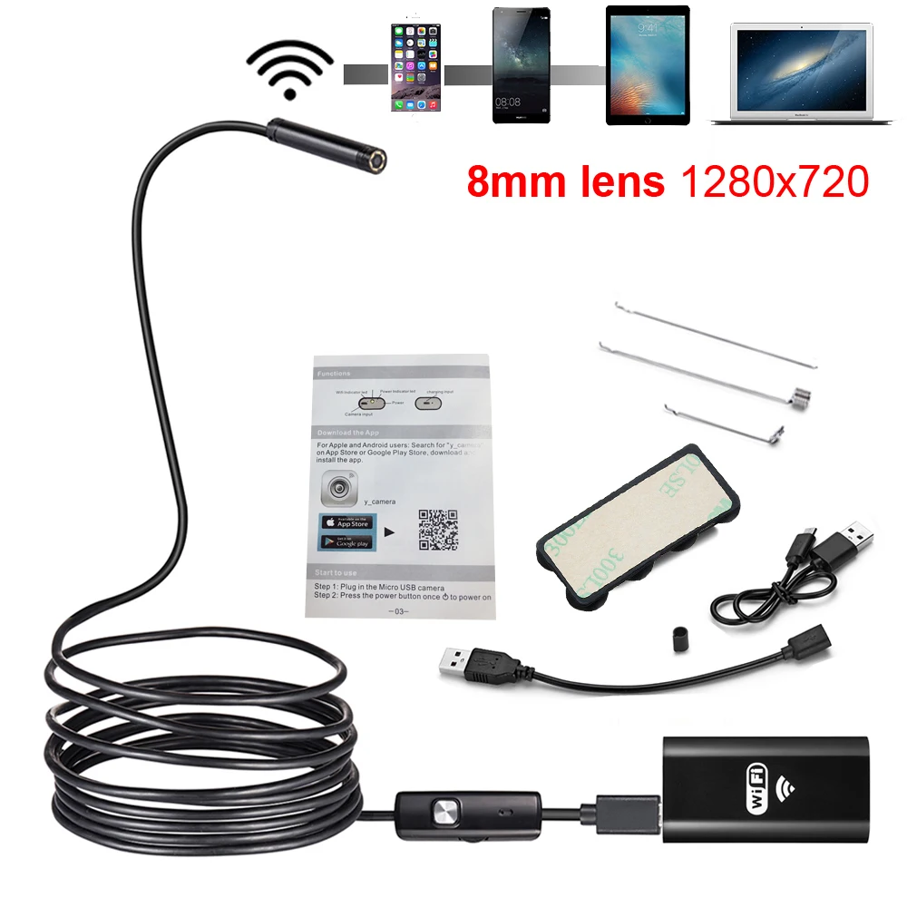 Водонепроницаемая камера эндоскоп HD 1200P USB IP68|Камеры видеонаблюдения| |