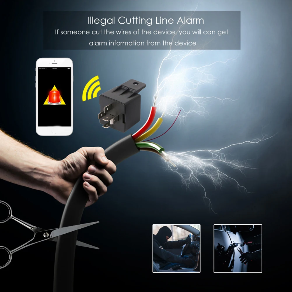 Relay Style Car Vehicle GPS Locator GSM Real-time Shock Alarm Tracking Device Automobile Electronic Parts | Автомобили и