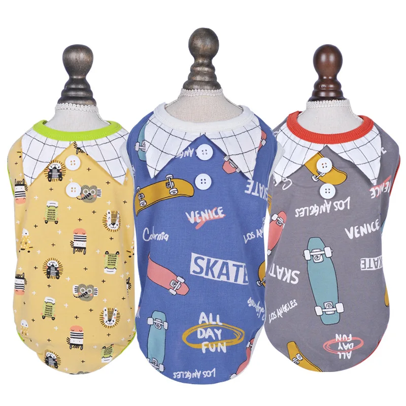 

Summer Puppy Vest Dog Clothes Cat Coat Pet Vests For Small Chihuahua Schnauzer Dogs T-shirt Soft Breathable Shirt Pets Clothing