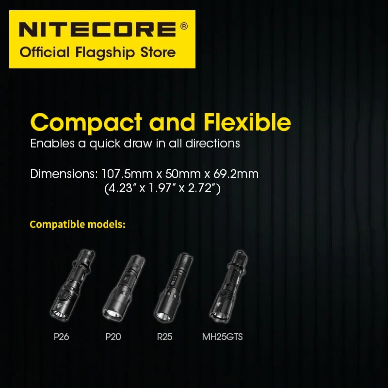 NITECORE 360 ° NTH25 тактический фонарь кобура с креплением держатель для