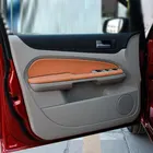 4 шт., кожаные чехлы для автомобильных ручек Ford Focus 2005 2006 2007 2008