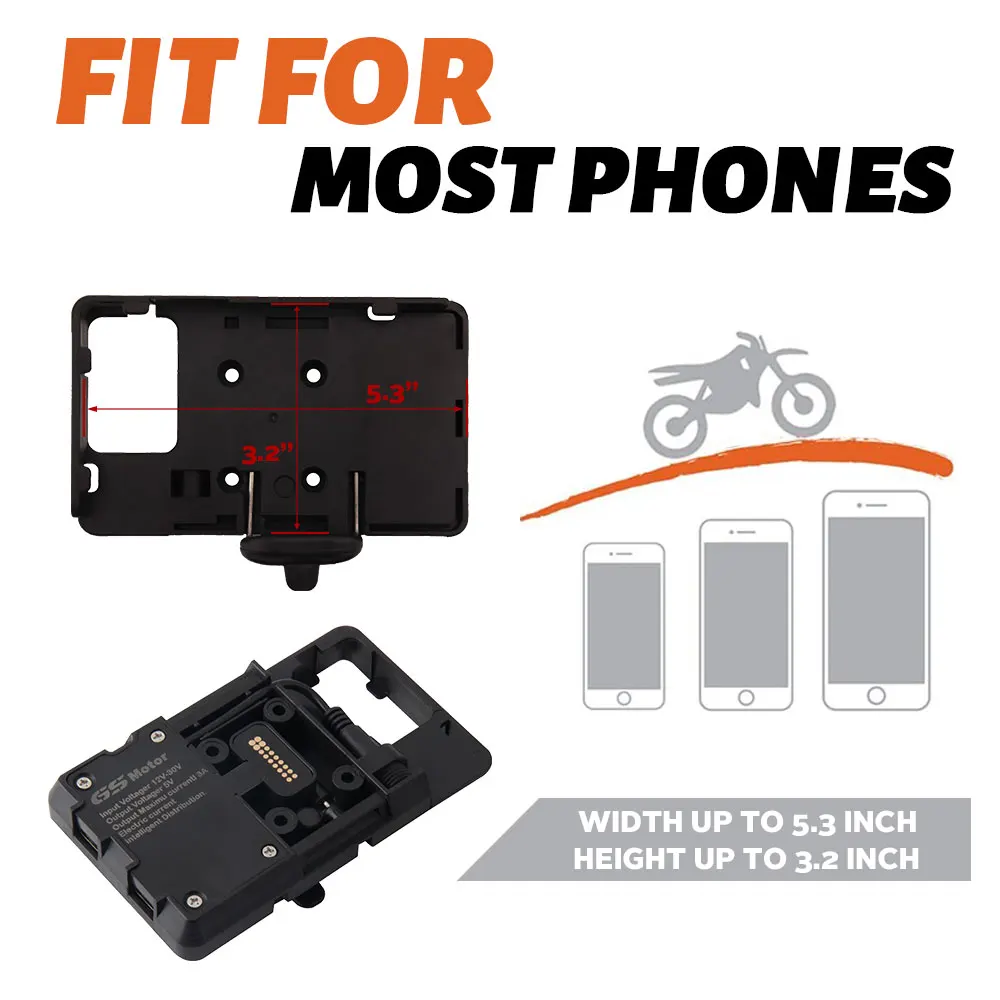 for bmw r1200gs r1200 gs navigator gps portable charger usb motorcycle phone navigation support africa twin crf1000l adv 800gs free global shipping