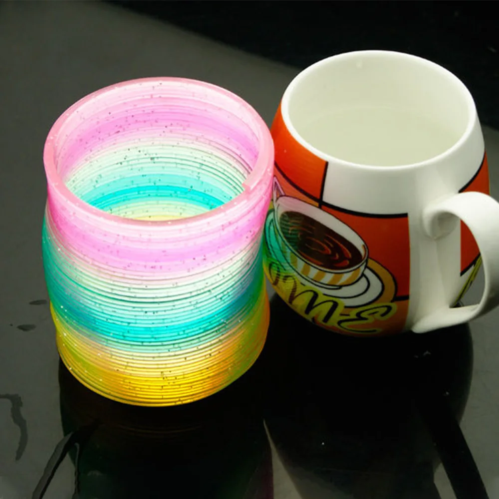 1Pcs Color Magic Bounce Toys Board Games for Children Anti-stress Ring Spring Rainbow Game Kids Creative Funny Gifts | Игрушки и хобби