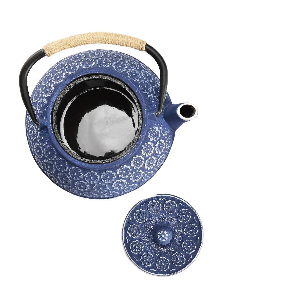 Чугунный чайник для чая японский прочный чугунный с ситечком и эмалированным