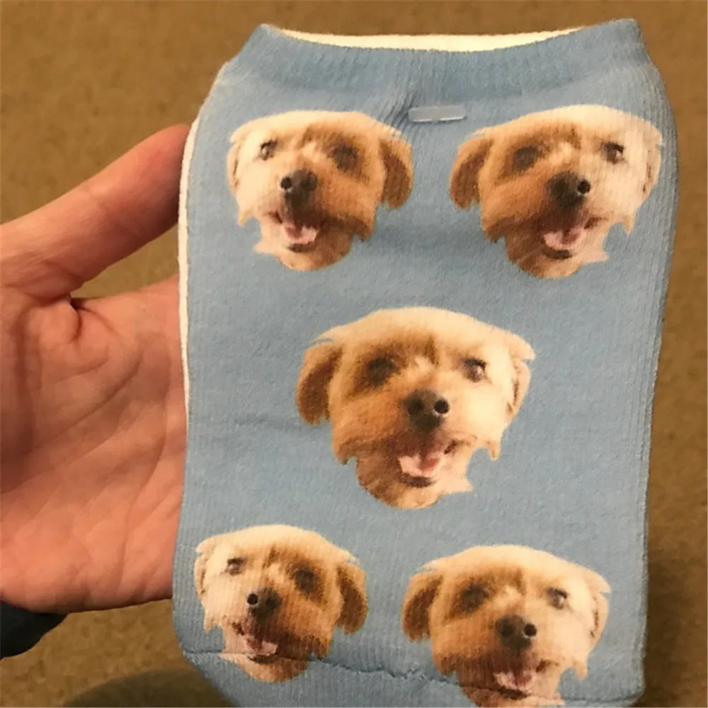 Пользовательские лица фото носки забавный подарок персонализированные