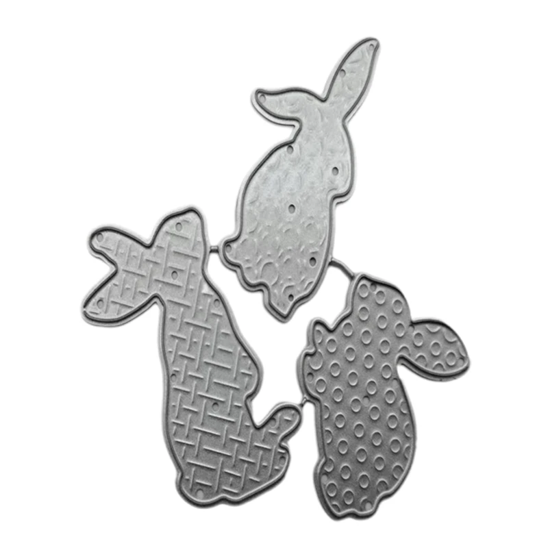 

Шаблон в виде пасхального кролика, металлические Вырубные штампы, фотоальбом, бумажная карта, шаблон, форма, тиснение, крафтовое украшение