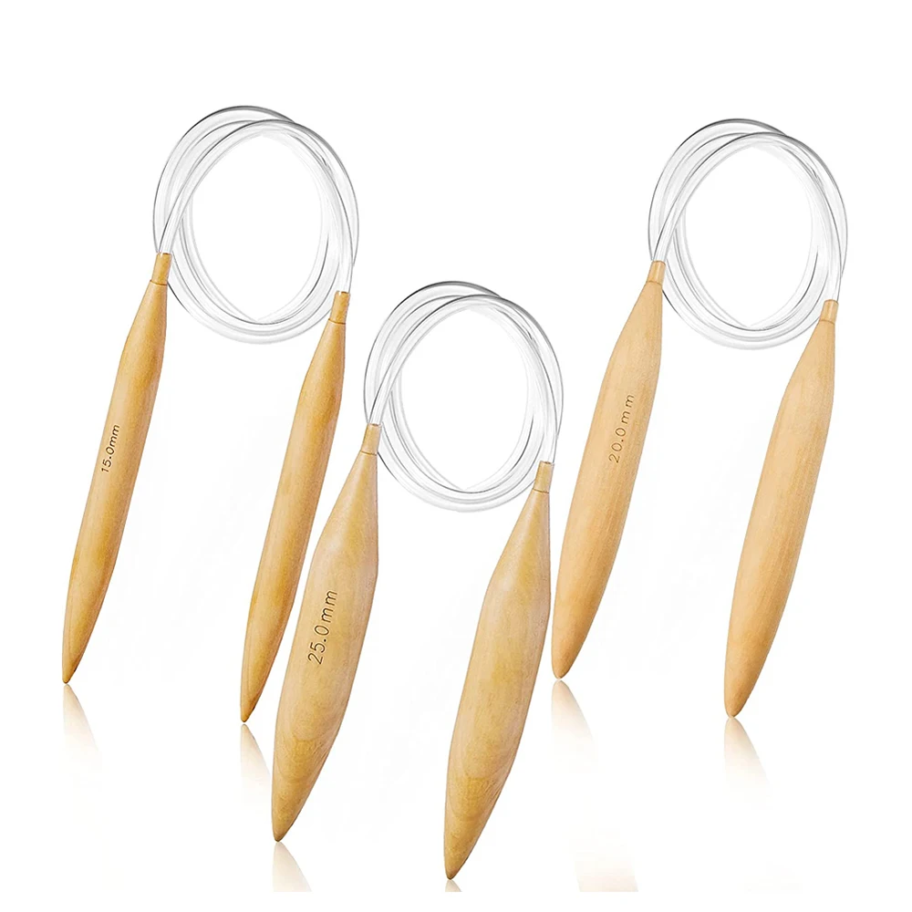 Набор круглых спиц для вязания 3 шт. большие спицы сделай сам с сумкой хранения и