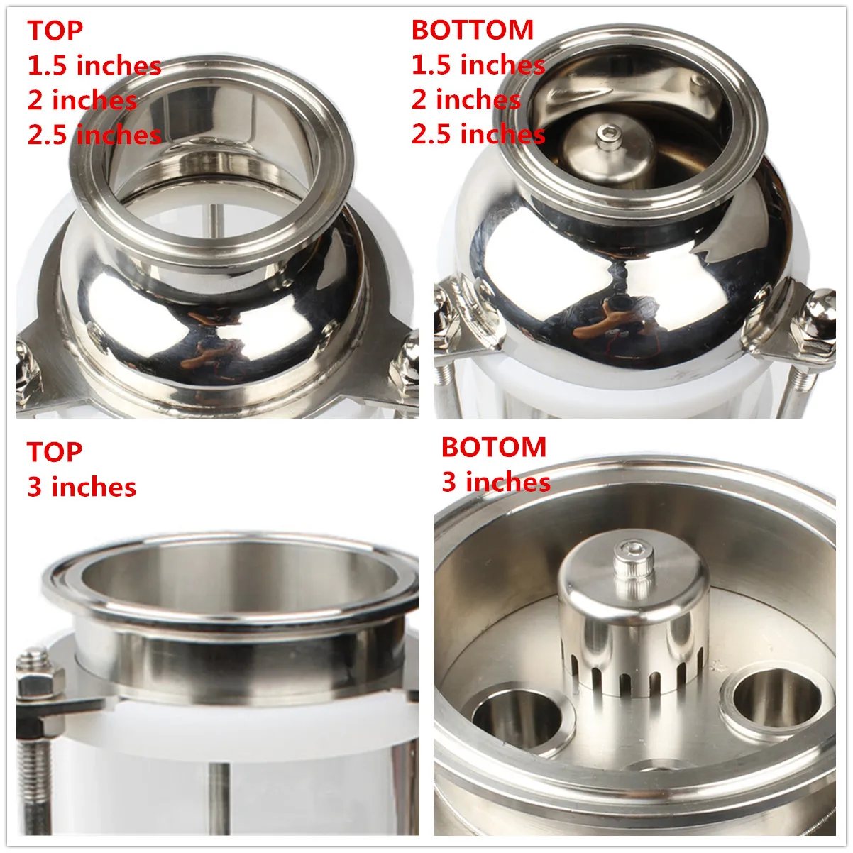 

Copper bubble stainless steel bubble Distillation column with 5 sections for distiller Glass column