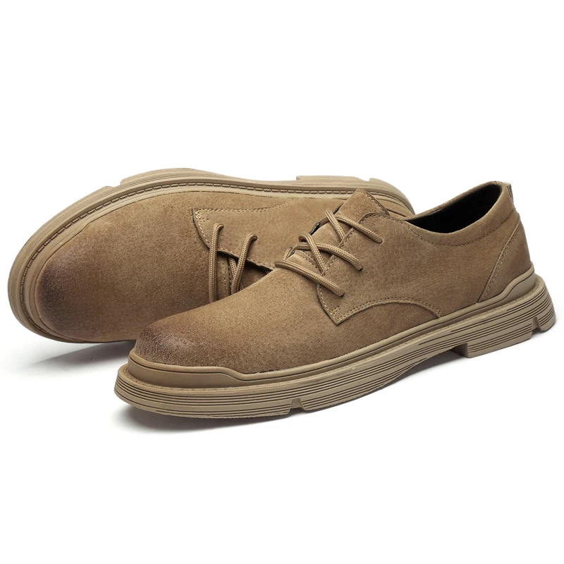 

New Pig Bago Outdoor Casual Shoes Low-top Men's Shoes Man Boots Plus Size 37-45 Male Casual Sneakers Men Loafers Brown Khaki %