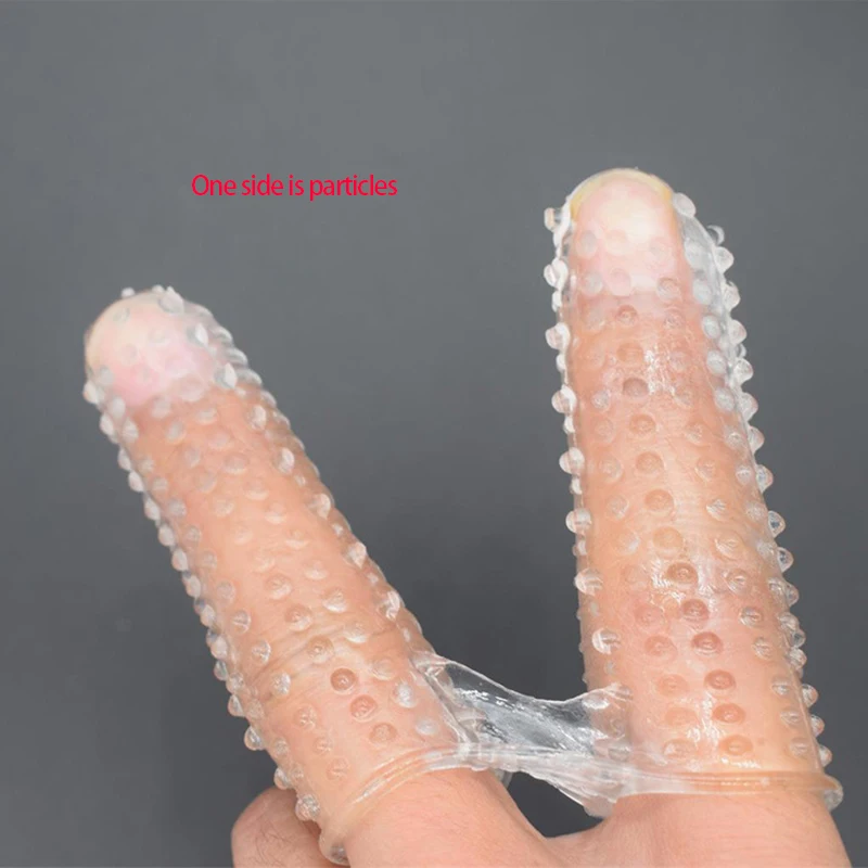 3pcs Set Erotic Grain Thread Finger Sleeves Vaginal G Spot Massage Silicone Masturbator Adult Porno Toys Sex Game Accessories images - 6