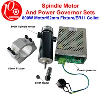 0 8kw air cooled spindle 800w cnc spindle motor kit for diy engraving machine er11 chuck 52mm motor fixture governor match mach3