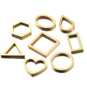 Подвески из нержавеющей стали для изготовления ювелирных изделий сделай сам, кулоны треугольные в форме капли воды геометрическая круглая, подвески для серег, браслетов, 20 мм, 5 шт.