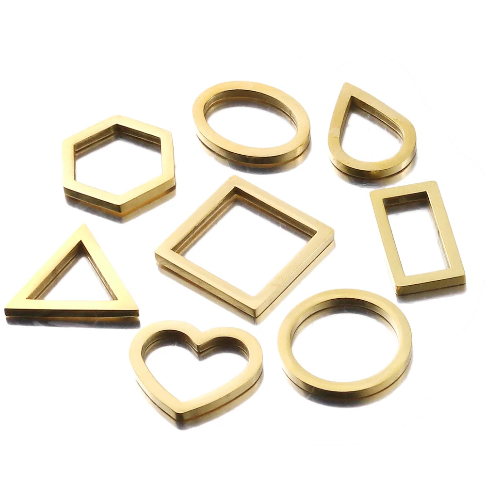 5 шт. 20 мм нержавеющая сталь Кулоны из нержавеющей стали Геометрическая круглая