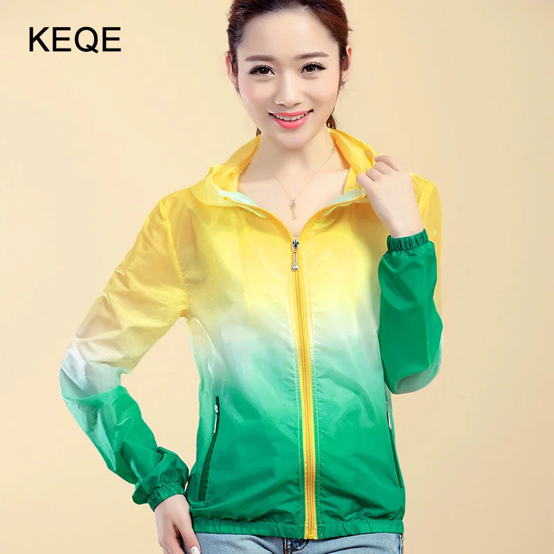 Женская куртка женская летняя Солнцезащитная ветровка большого размера желтая