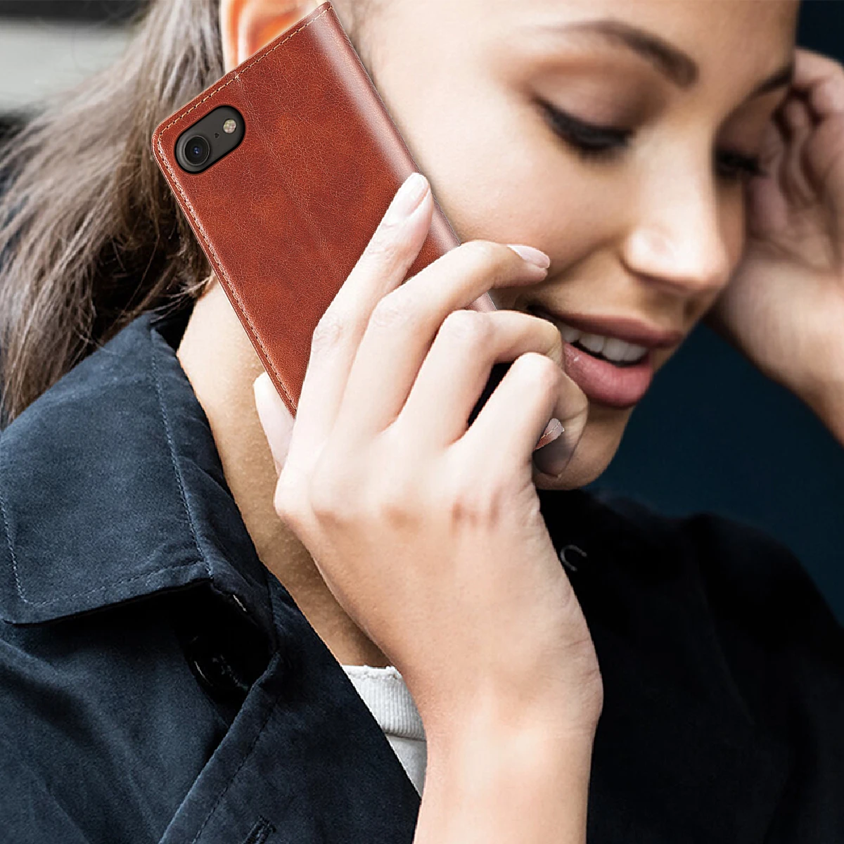 Для iPhone SE 2020 чехол ретро искусственная кожа флип Стенд бумажник Магнитный