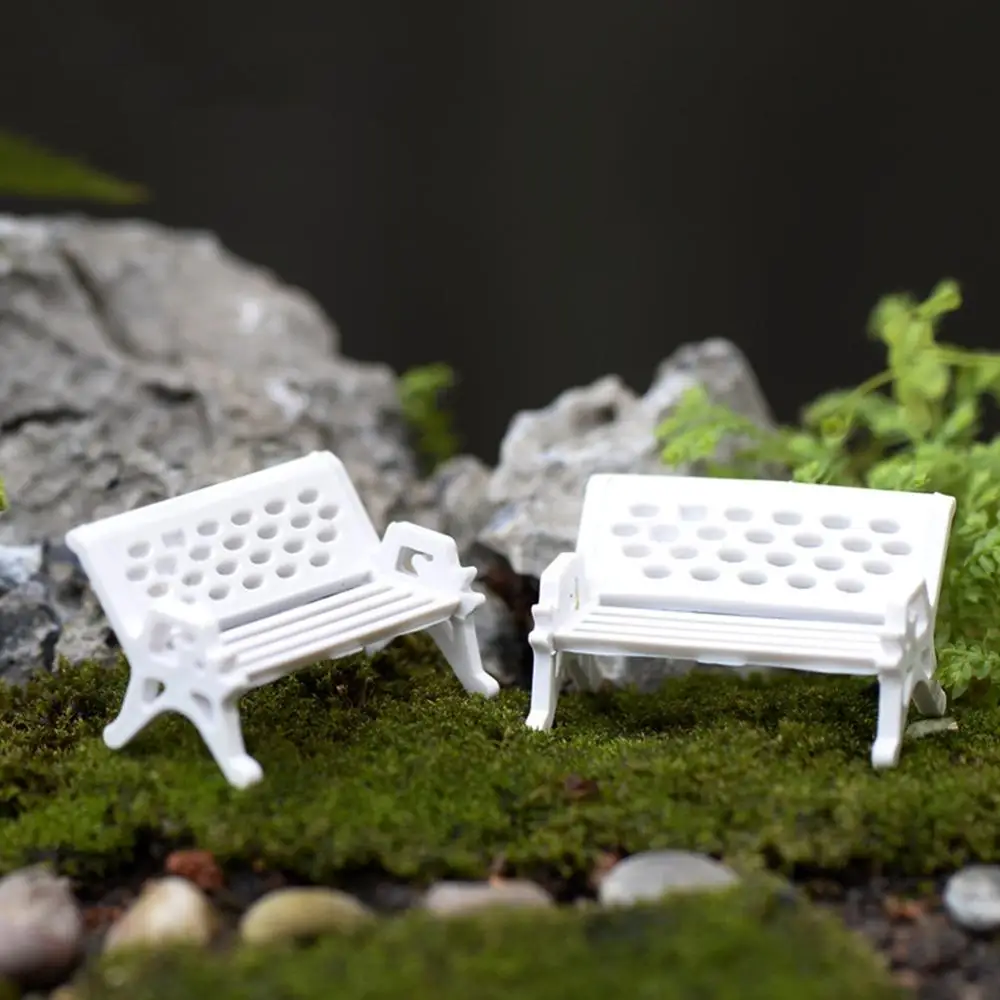 Белые шахты парковые скамейки микро пейзажи декоративные материалы маленькие