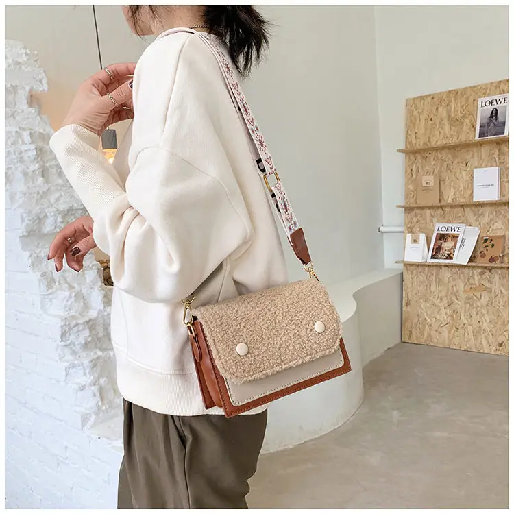 

New Plush Women Shoulder Bags Female Crossbody Bags Fashion Ladies Messenger Bag Simplicity Coin Purse for Girl Designer Handbag