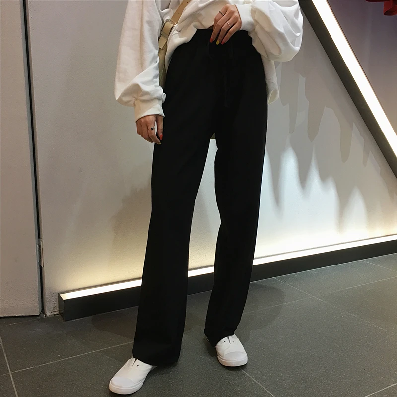 

YTX586 2021 spring and summer new Korean style high-waist casual trousers drape wide-leg pants