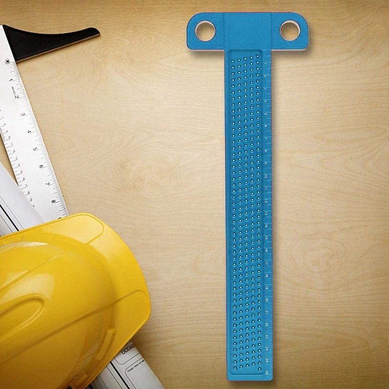 

L-Shaped Ruler Measuring Tool Stapler Woodworking Hole Positioning Cross Aluminum Alloy Ruler Suitable for Woodworking