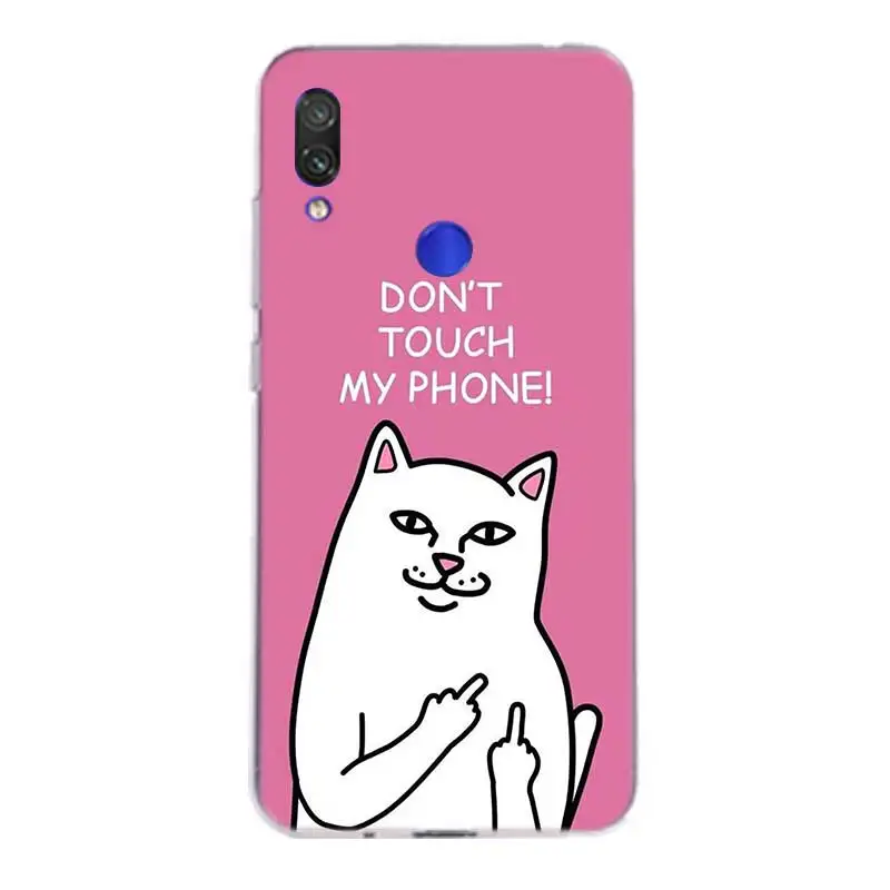 С надписью Don't Touch My сотовый силиконовый чехол для спортивной камеры Xiao mi Red Note 7 6