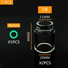 7 шт. #7 прозрачный Pyrex сварочный стакан с газовой линзой для Tig WP9 WP20 WP17 WP18 WP26 фонарь чные аксессуары