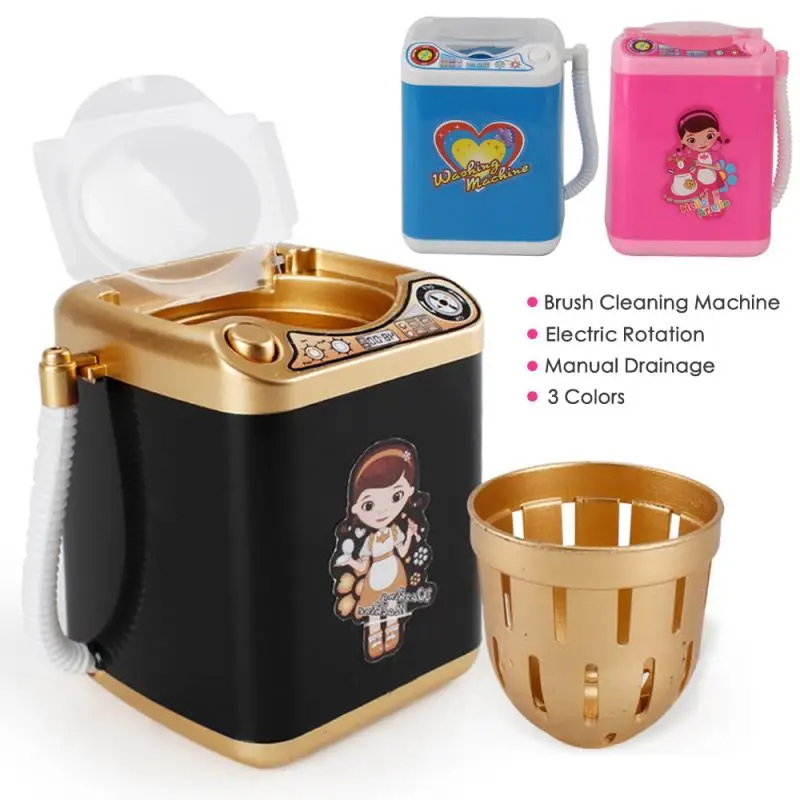 Mini Electric Makeup Brush Washing Machine Portable Automatic Cute Cosmetic Powder Puff Cleaner Cleansing Device | Красота и здоровье