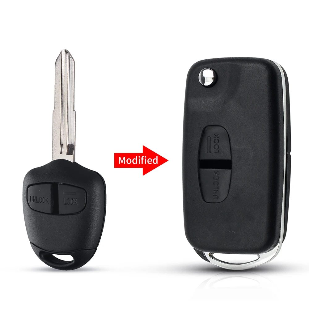 

Чехол-накладка для Mitsubishi Pajero Sport Outlander Grandis ASX откидная оболочка ключа дистанционного управления, с 2 кнопками