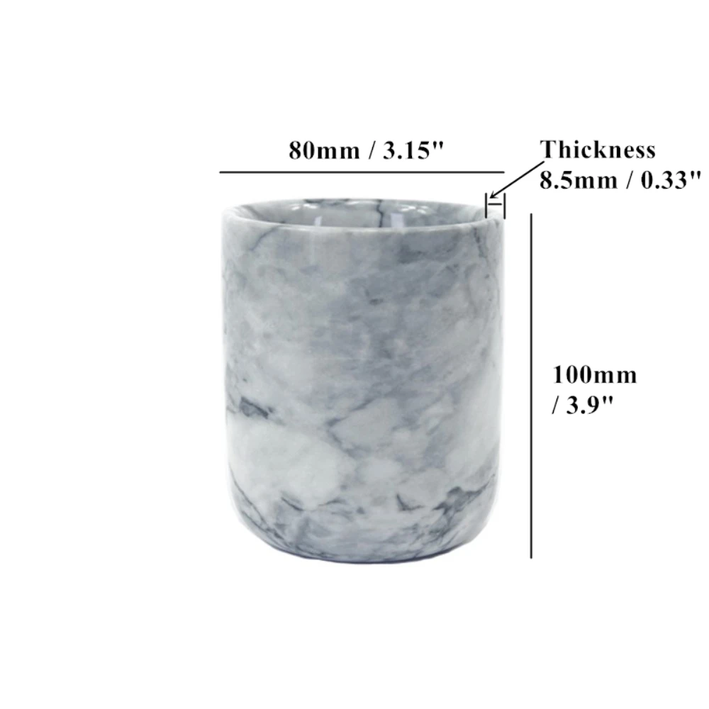 Натуральный Мрамор держатель для карандашей диспенсер кистей чашка кувшин в
