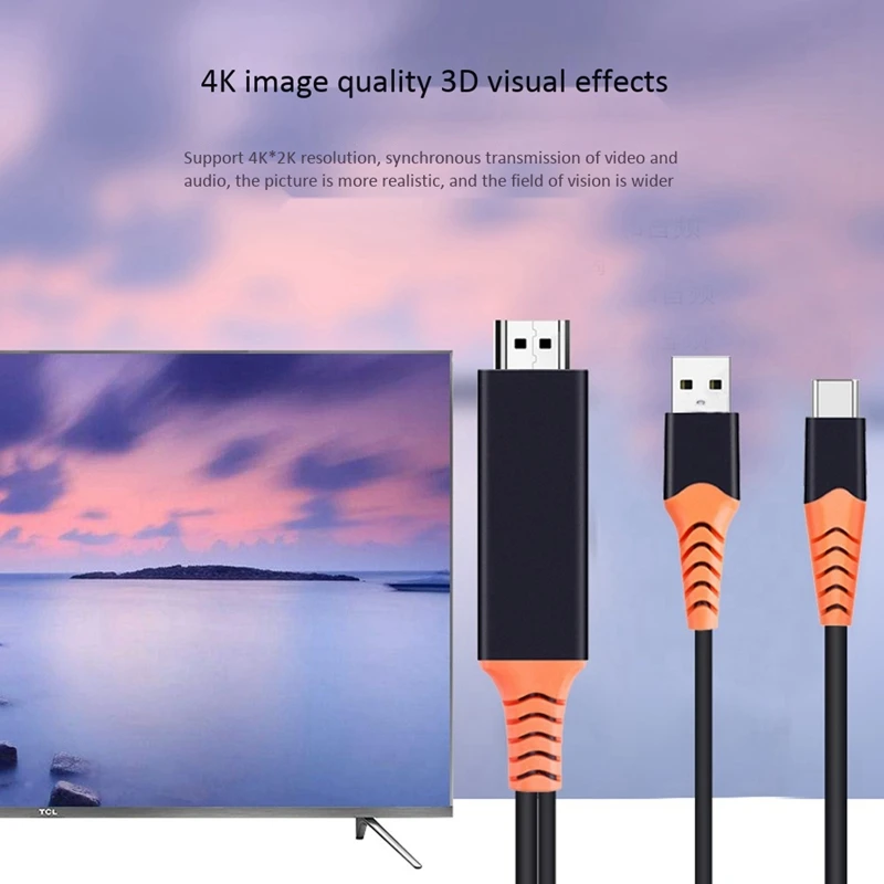 USB C к HDMI 4K60Hz Тип кабель адаптер Thunderbolt 3 1 кабель|Адаптеры Type-C| |