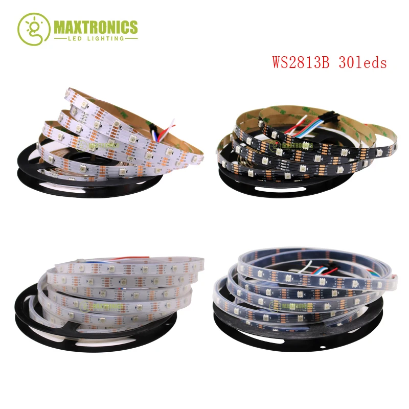 5 м/лот WS2813 (двухсигнальные провода) индивидуально Адресуемая RGB светодиодная