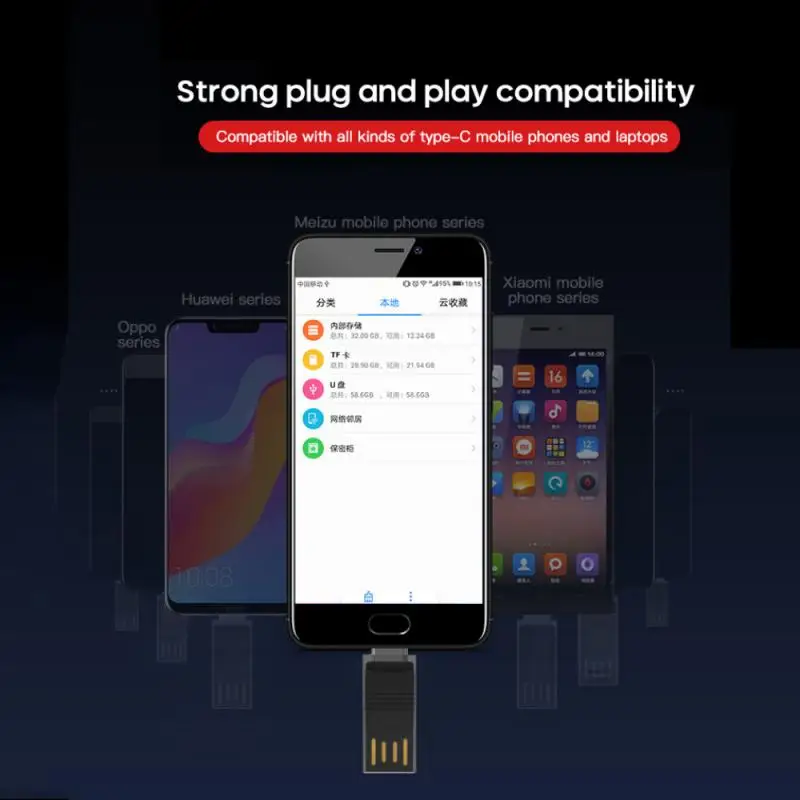 сек usb 30 type c и micro sd tf адаптер otg кардриде