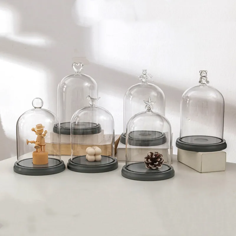 Стеклянная купольная ваза для торта 2 компл./упак. 12*16 см