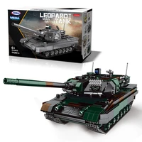 gift box new 06040 the germay leopard 2a6 main battle tank military model building blocks bricks children toys birthday gift
