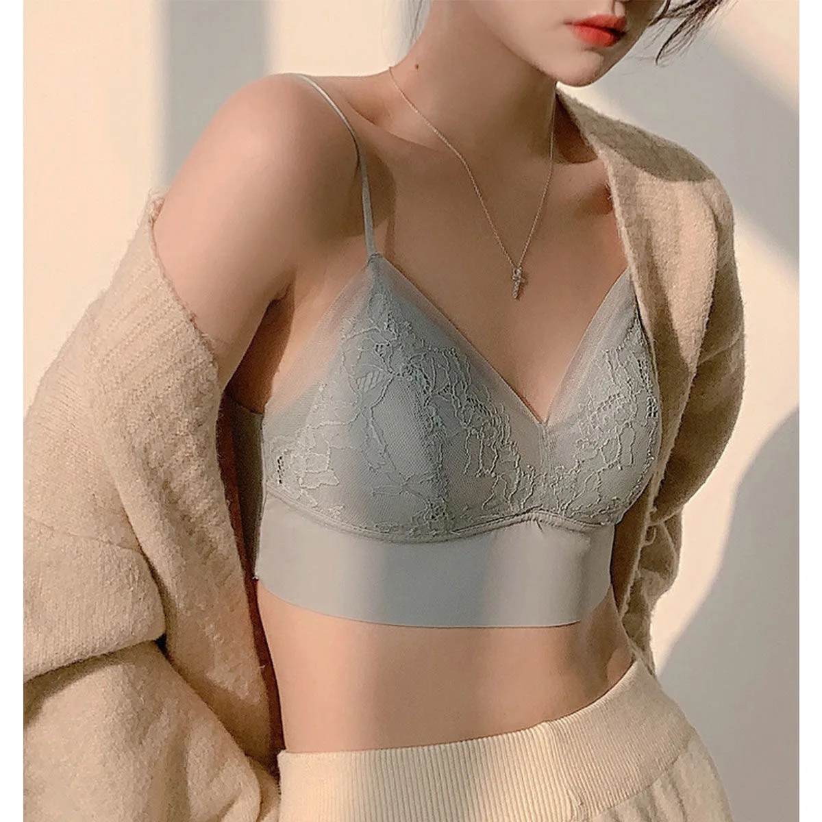 Французское сексуальное кружевное бесшовное женское нижнее белье пуш-ап