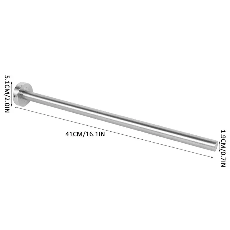 

41cm Stainless Steel Towel Rack Towels Holder Bar Rail Hanger for Home Bathroom K0AA